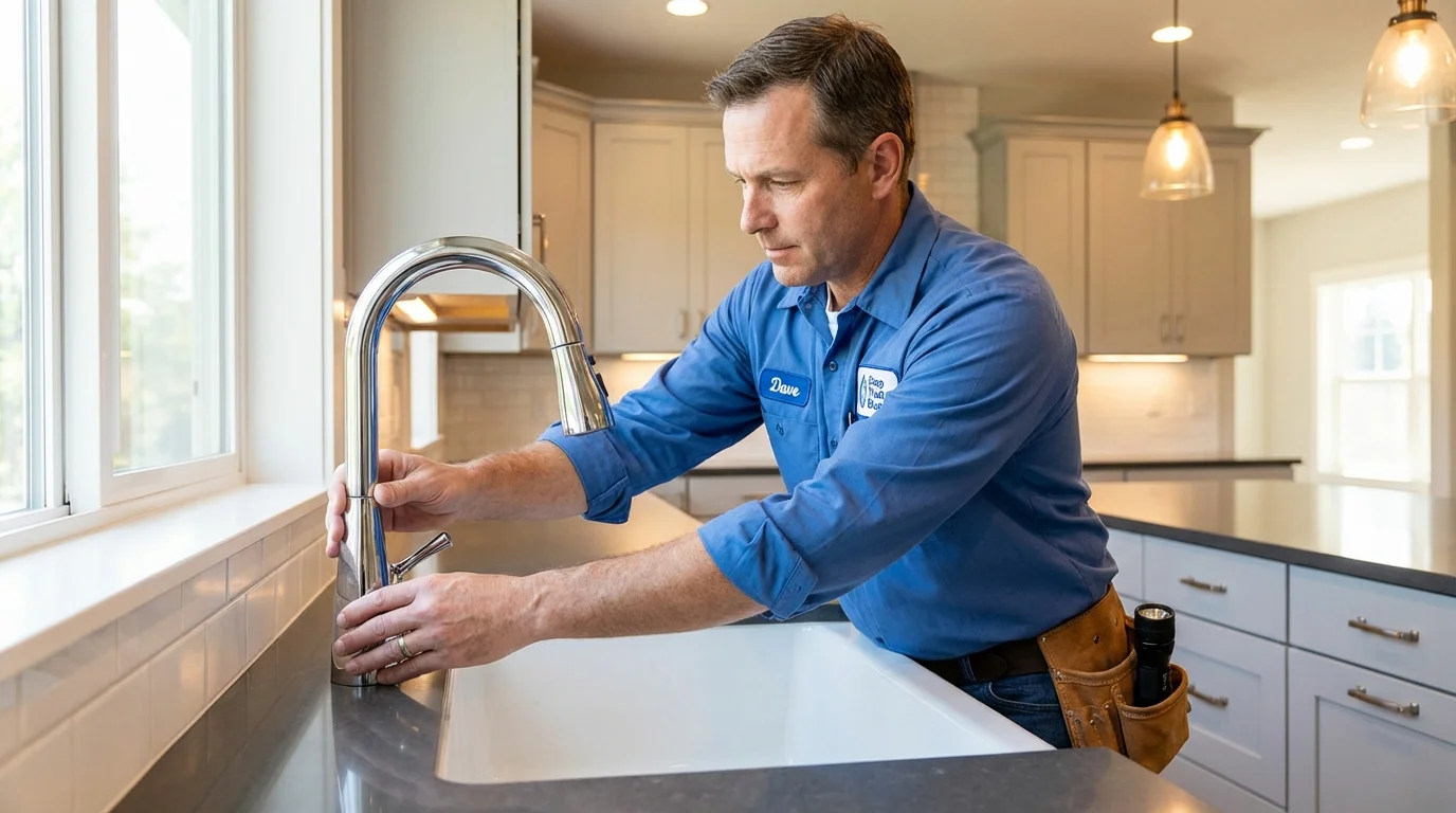 Kitchen faucet installation by Johns Plumbing LLC in Prairie View